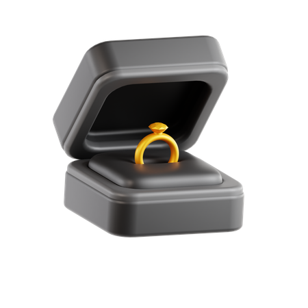 Boîte de bague  3D Icon