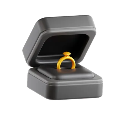 Boîte de bague  3D Icon