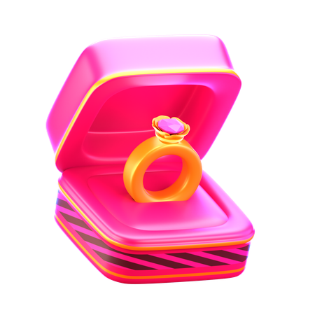 Boîte de bague  3D Icon