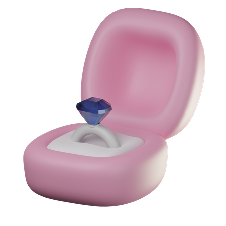 Boîte de bague  3D Icon