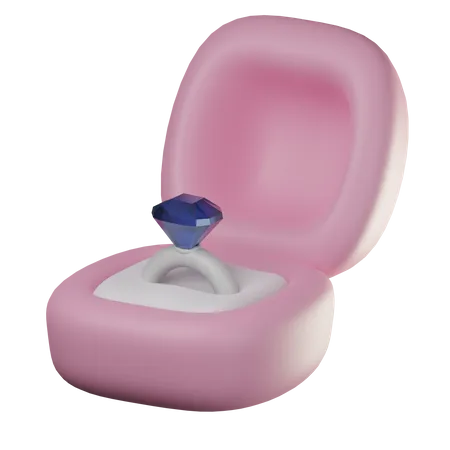 Boîte de bague  3D Icon