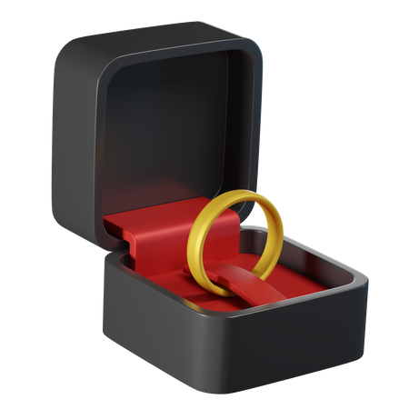 Boîte de bague  3D Icon