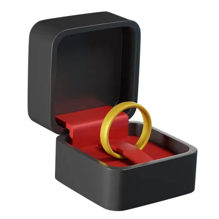 Boîte de bague  3D Icon