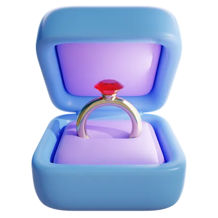 Boîte de bague  3D Icon