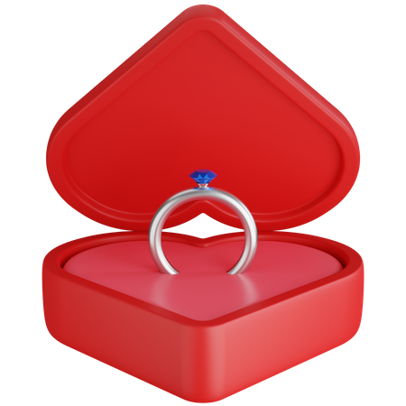 Boîte de bague  3D Icon