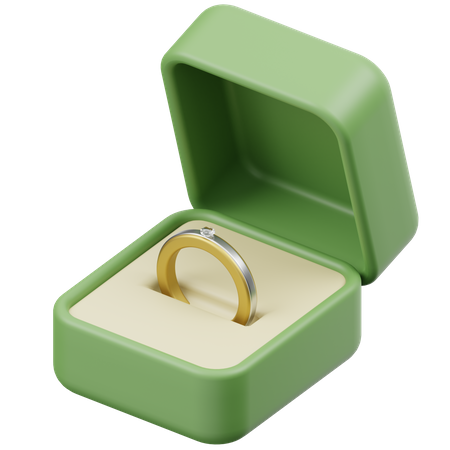 Boîte de bague  3D Icon