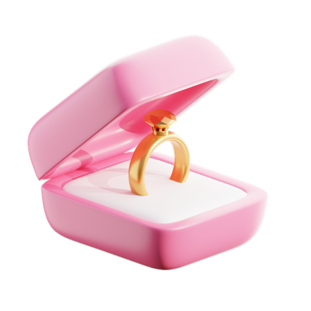 Boîte de bague  3D Icon