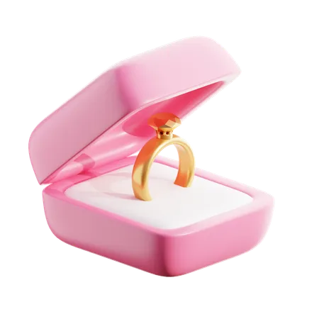 Boîte de bague  3D Icon