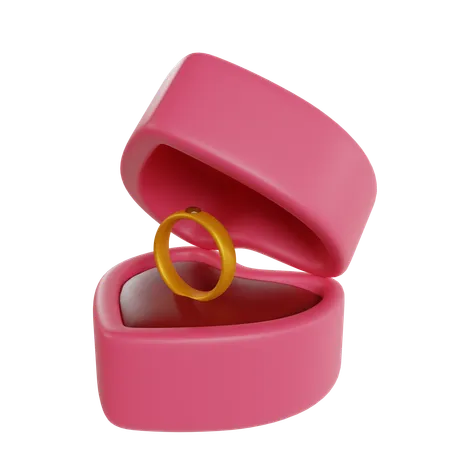 Boîte de bague  3D Illustration