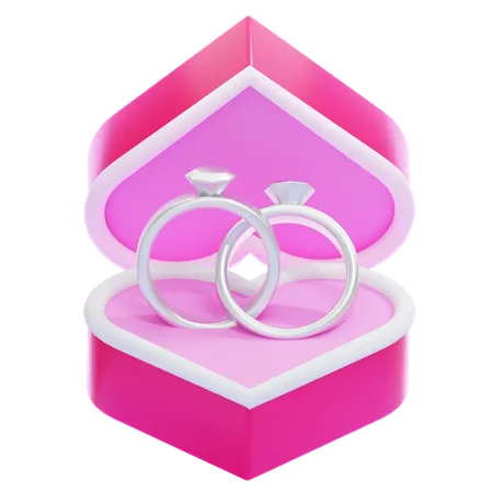 Boîte de bague  3D Icon