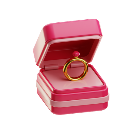 Boîte de bague  3D Icon