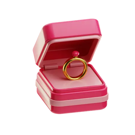 Boîte de bague  3D Icon