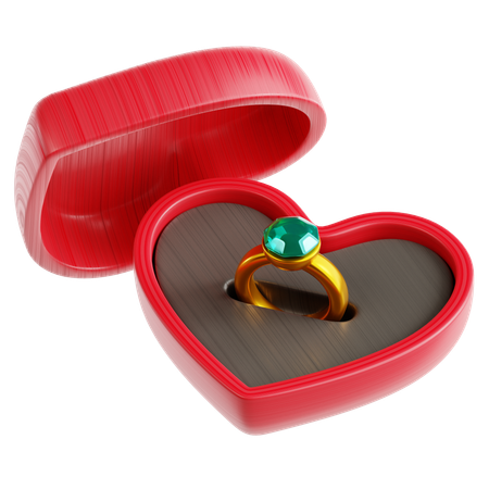 Boîte de bague  3D Icon