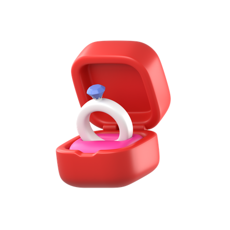 Boîte de bague  3D Icon