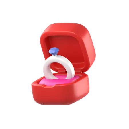 Boîte de bague  3D Icon