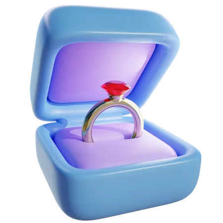 Boîte de bague  3D Icon