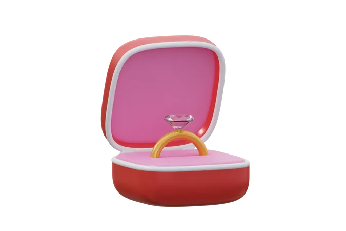 Boîte de bague  3D Icon