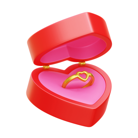 Boîte de bague  3D Icon