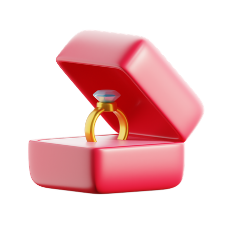 Boîte de bague  3D Icon