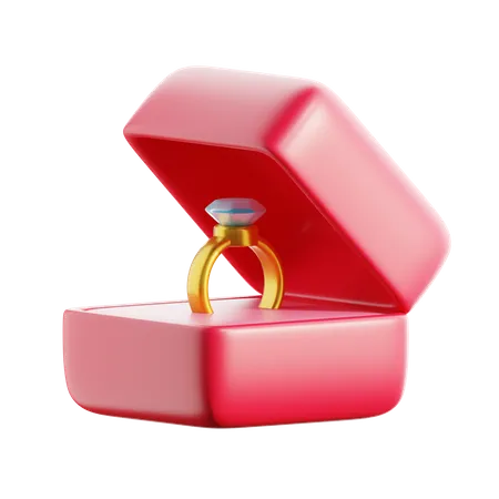 Boîte de bague  3D Icon