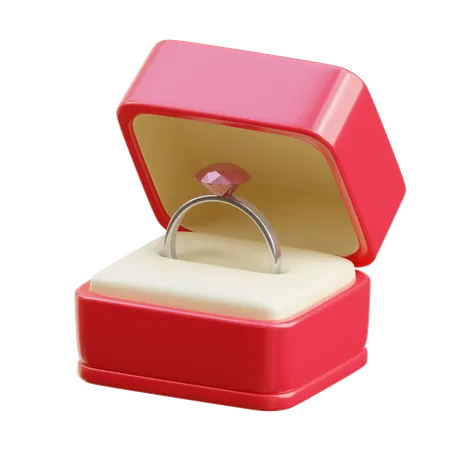 Boîte de bague  3D Icon