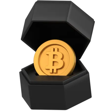 Boîte à bitcoins  3D Icon