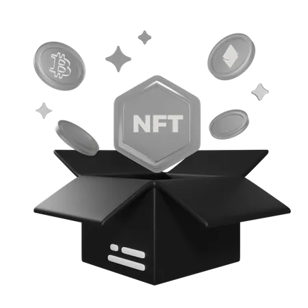 Boîte à cartes nft  3D Icon