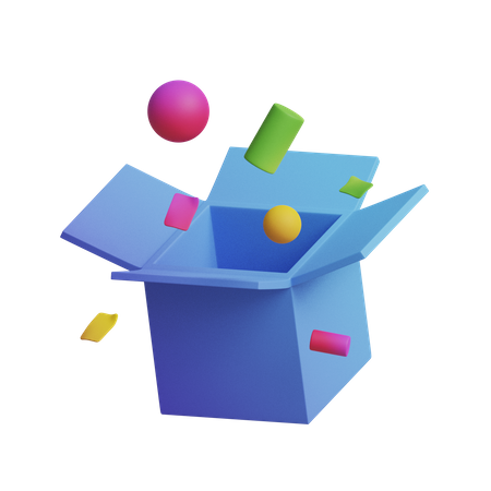 Boîte à confettis  3D Icon