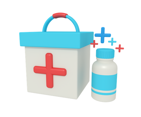 Boîte à médicaments  3D Icon