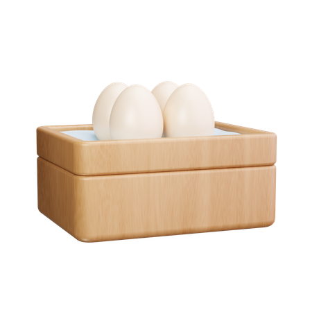 Boîte à oeufs  3D Icon