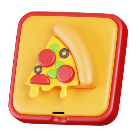 Boîte à pizza  3D Icon