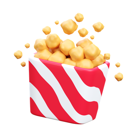 Boîte de pop-corn  3D Icon