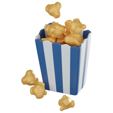 Boîte de pop-corn  3D Icon