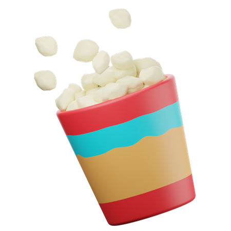 Boîte de pop-corn  3D Icon