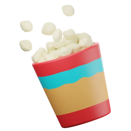 Boîte de pop-corn  3D Icon