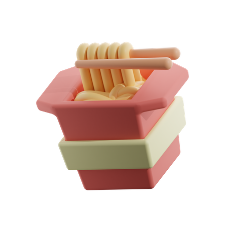 Boîte de ramen  3D Icon