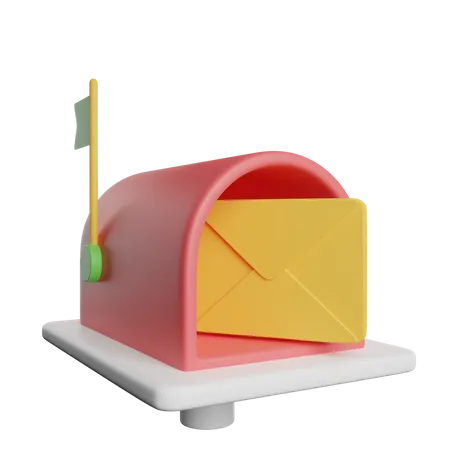 Boîte aux lettres avec clé  3D Icon