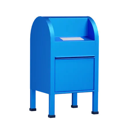 Boîte aux lettres de la rue bleue  3D Icon