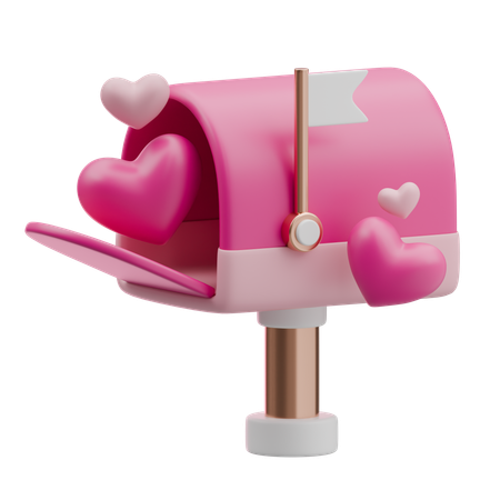 Boîte aux lettres d'amour  3D Icon