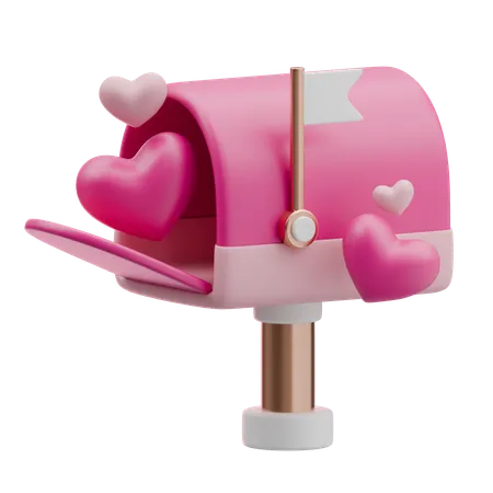 Boîte aux lettres d'amour  3D Icon