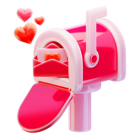 Boîte aux lettres d'amour  3D Icon