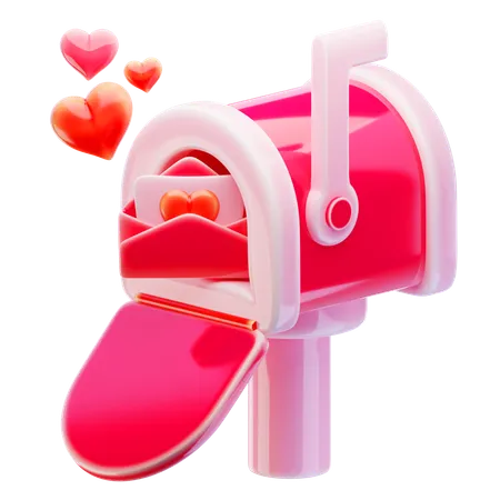 Boîte aux lettres d'amour  3D Icon