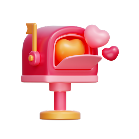 Boîte aux lettres de la Saint-Valentin  3D Icon