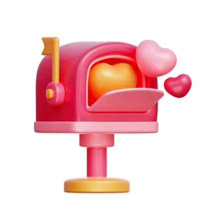 Boîte aux lettres de la Saint-Valentin  3D Icon