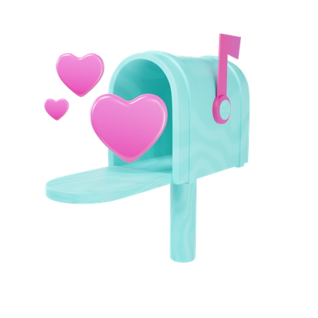 Boîte aux lettres amour  3D Icon