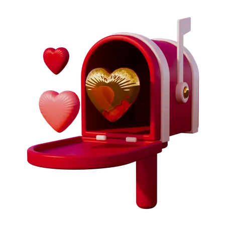 Boîte aux lettres de la Saint-Valentin  3D Icon