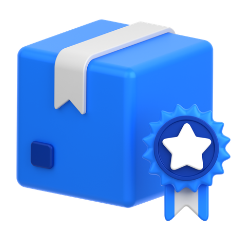 Boîte avec badge  3D Icon