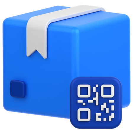 Boîte avec code barre  3D Icon