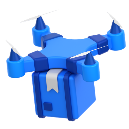 Boîte avec drone  3D Icon