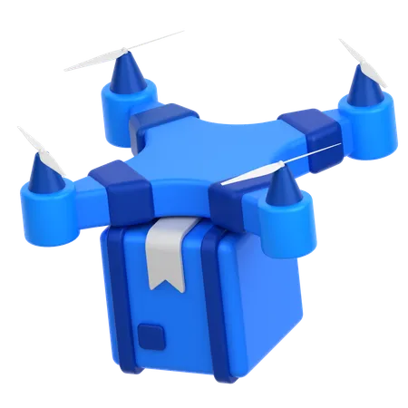 Boîte avec drone  3D Icon